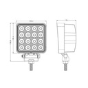 FARO LED USO GENERAL 16 DIODOS 3W = 48W DE 9-32V .3840LM / AFD-4049 / KIKAI-30001