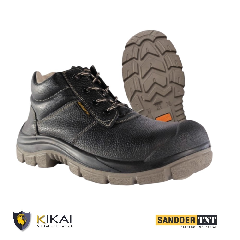 [KIKAI-00735(35)] BOTÍN DE SEGURIDAD SANDDER AQUILES NEGRO [SS04-525] (PAR) (Talla 35)