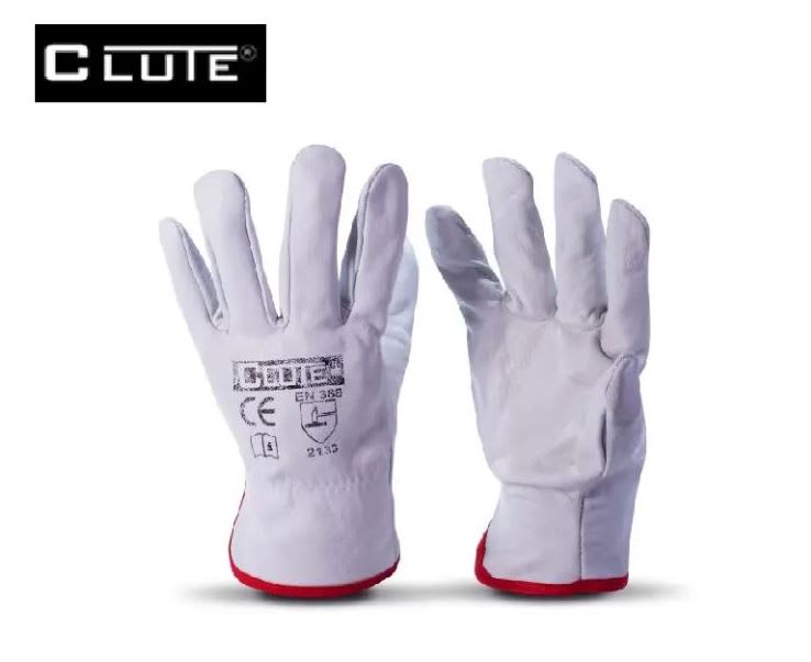 GUANTE CLUTE DE BADANA BLANCO (PAR)