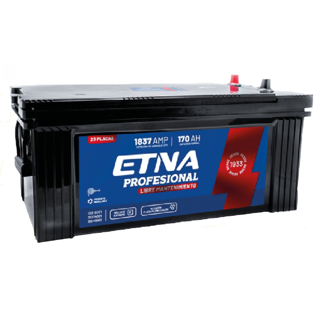 BATERÍA ETNA 23 PLACAS CCA:1100A (500MM x 220MM x 234MM) (-/+) [10000628] S-1223 PRO LM NOR