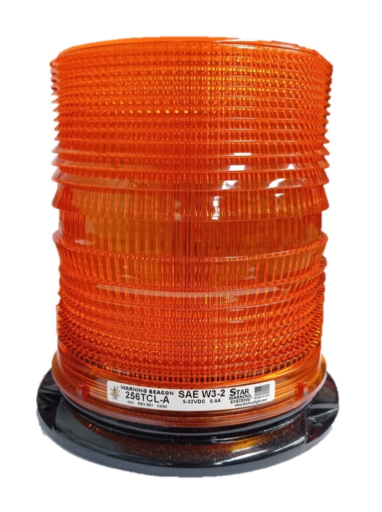 [256TCL-A] CIRCULINA LED STAR WARNING ÁMBAR EMPERNABLE TORRE ALTA (6.67’’) 9-32VDC 256TCL-A