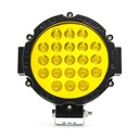 FARO LED 21 DIODOS AMARILLO C/MICA AMARILLA CARCASA NEGRA - 4000LM KIKAI-30045