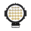FARO LED 21 DIODOS AMARILLO C/MICA BLANCO CARCASA NEGRA - 4000LM KIKAI-30006