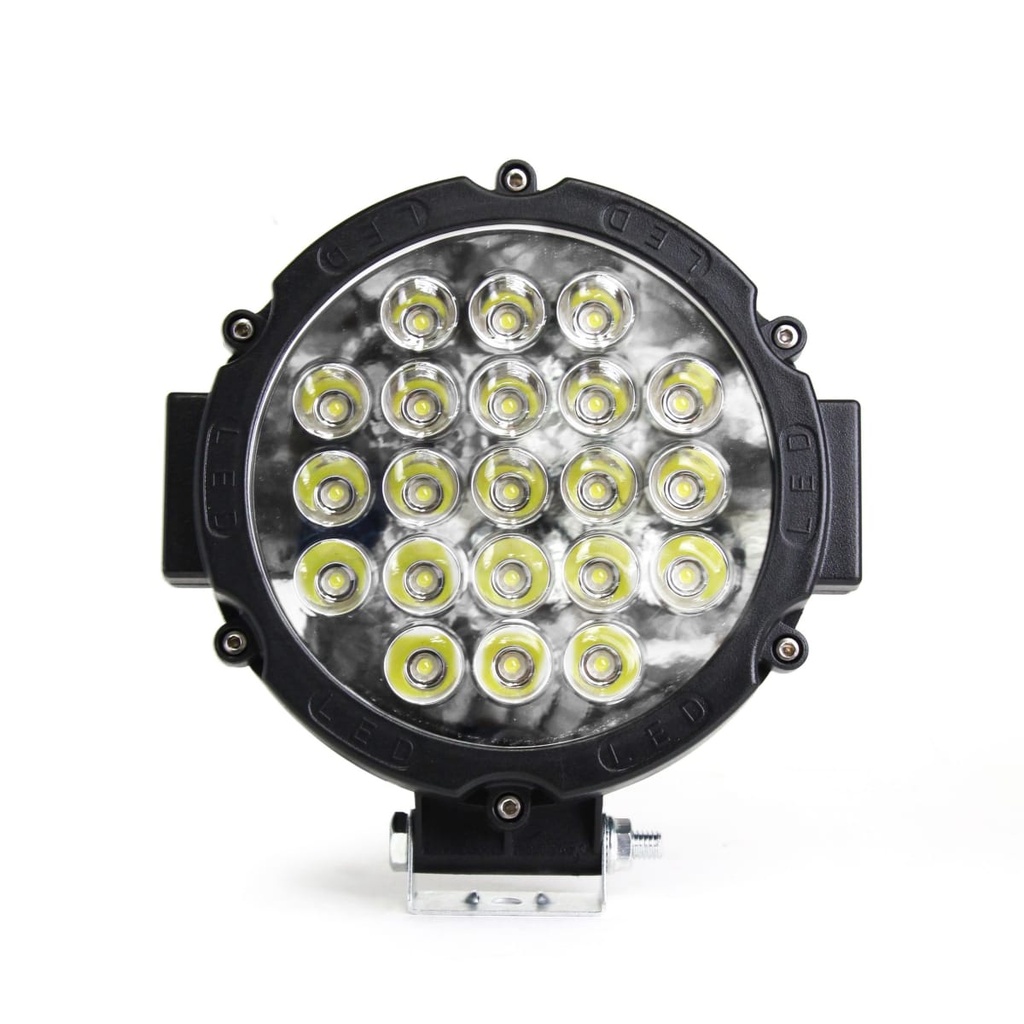 FARO LED 21 DIODOS BLANCO C/MICA BLANCO CARCASA NEGRA - 4000LM KIKAI-30041