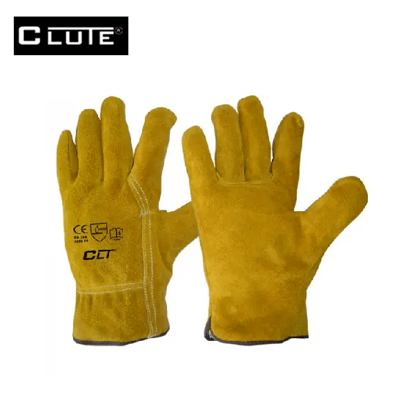 GUANTE CLUTE CLT DE CUERO CARNAZA MOSTAZA 10" (PAR)