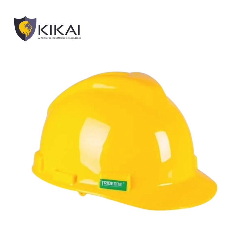 KIT CASCO TRIDENTE TIPO "JOCKEY" AMARILLO C/ ARNÉS DE 4 PUNTAS KIKAI-00190